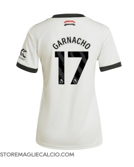 Manchester United Alejandro Garnacho #17 Maglia Gara Terza Repliche 2024-25 Donna Maniche Corte